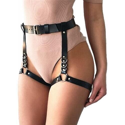 PU Leather Belts Chest Strap Sexy Erotic Lingerie BDSM Bandage Sexy Body Chest Harness Women Adjustable Bandage Costume 1PCS