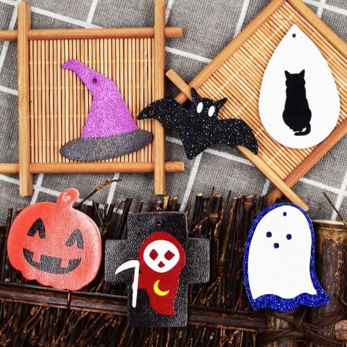 2021New Halloween Pumpkin Earrings Exquisite Leather Cross Elf Earringhook Holiday Atmosphere Jewelry Party Gift Accessories