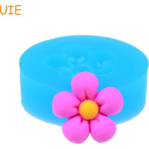 HYL211U 18mm Kawaii Flower Silicone Mold - Miniature Food, Fondant, Cupcake Toppers, Icing, Sugarcraft, Resin Clay, Cookie Mold
