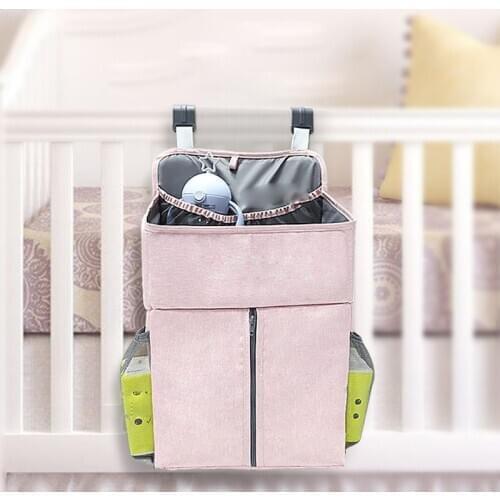Baby Bed Organizer Hanging Bags For Newborn Crib Diaper Storage Bags Baby Care Organizer Infant Bedding Nursing Bags