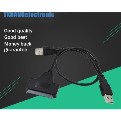 USB2.0 to SATA 15+7 pin Cable Adapter 2.0 sata cable for 2.5 inch HDD SSD with indicator diy electronics