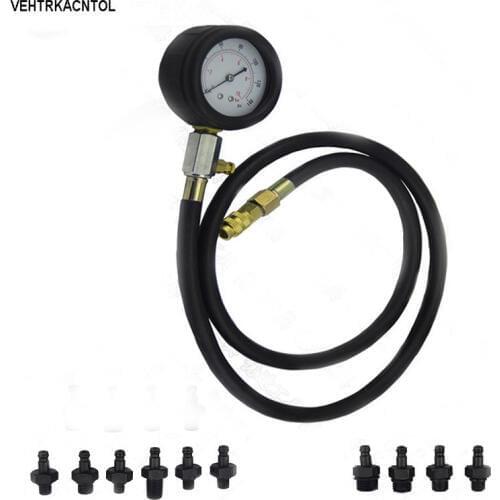 VEHTRKACNTOL Professional Car Gear Oil Pressure Gauge Engine Oil Pressure Tester Gauge Meter Full Set