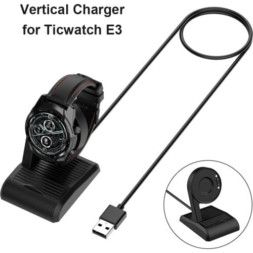 1m Charger Cradle Dock for TicWatch E3/Pro3/PRO3 Lite USB Fast Charging Cable Adapter Smart Watch Stand Charging Dock Station