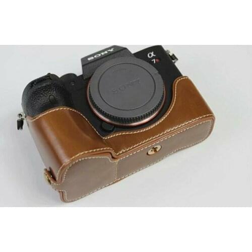 Pu Leather Protect Camera Half case Bag Grip for Sony Alpha A7R IV/ A7RIV/ A7RM4