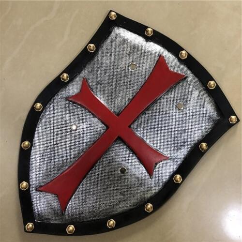 1:1 Cosplay Red Crusader Pope Knight Orc Shield Movie Game Anime Weapon Prop Role Play PU Action Figure Model Halloween Gift