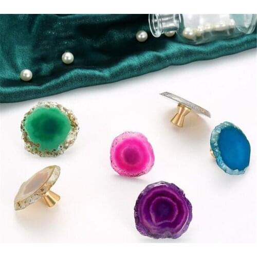 1Pc New Natural Rough Closet Cupboard Wardrobe Cabinet Door Irregular Shape Knob Handle Round Single Hole Handles Art Deco