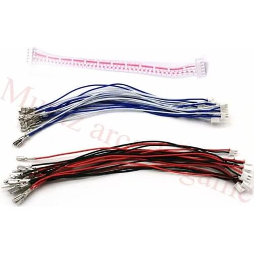 10pcs/lot 2 pin cable with 2.8mm/4.8mm connector for American style joystick SANWA button switch for Jamma arcade USB Encoder