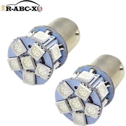 2 pcs 12smd BA15S 1156 12088 Car Turn-Reverse-signal light 6V led bulb Non-polarity Brake Lamp White Red Yellow Pink Warm white