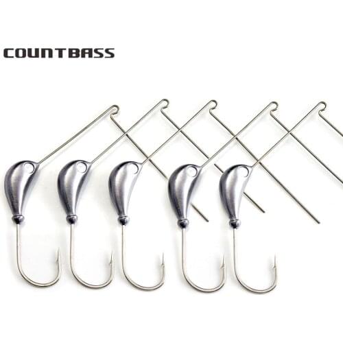5pcs 3/4oz Unpainted Spinner bait with VMC hook 7250 5/0, DIY freshwater fishing lures, Tackle Craft
