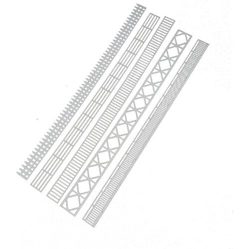 5pcs/Lot 35 Scale ABS Building Model Material Railway Train Diy House Layout Fence Design Plastic Kits Diorama Toy