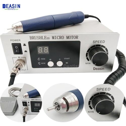 70,000 RPM Non-Carbon Brushless NEW Aluminium Shell Dental Micromotor Polishing Unit with lab handpiece dental micro motor