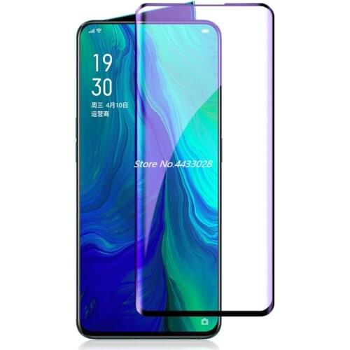9H Full Cover Anti Blu-Ray Tempered Glass for OPPO Reno 2 Screen Protector for OPPO Reno 10X Zoom Purple Glass Protective Film