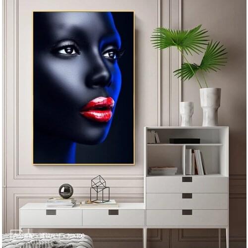 African Sexy Nude Woman Canvas Art Posters And Prints Bright Eyes Canvas Paintings on the Wall Art Pictures For Living Room