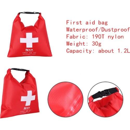 Outdoor River Trekking Rafting Adventure First Aid Kit 1.2L Waterproof Dry Bag Portable Rubber Storage Bag Mobile Bag