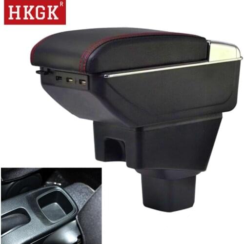 Car Armrest Box For Suzuki Sx4 2007-2013 Dual Layer retractable central Store content box cup holder USB Interface accessories