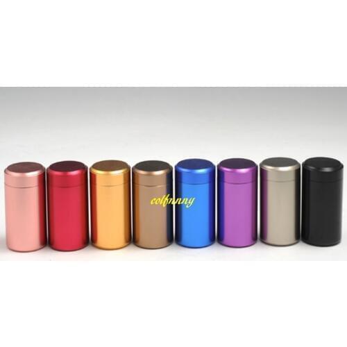 500pcs/lot 45x65mm Titanium alloy Cans Tea Pots Mini Caddy Sealed Canisters Tea Box Metal Tea Tank Tea Storage boxes For Travel