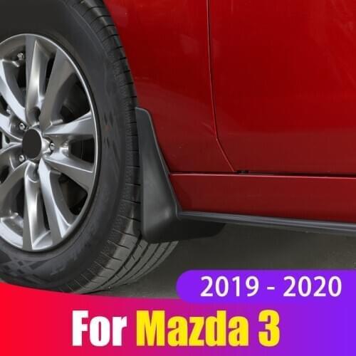 4Pcs/set Front Rear Mudguard Splash Guard Car Mud Flap Fender Mudflap For Mazda 3 Axela 2019 2020 Exterior Accessories