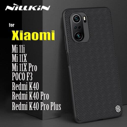 For Xiaomi Mi 11i 5G 11X Pro POCO F3 Redmi K40 Pro Plus Case Nillkin Textured Nylon Fiber Durable Non-slip Shockproof Back Cover