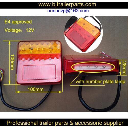 CVP 12V 16LED NEW BOAT TRUCK TRAILER STOP REAR TAIL BRAKE LIGHT INDICATOR LAMP Emark trailer parts built in Number plate light