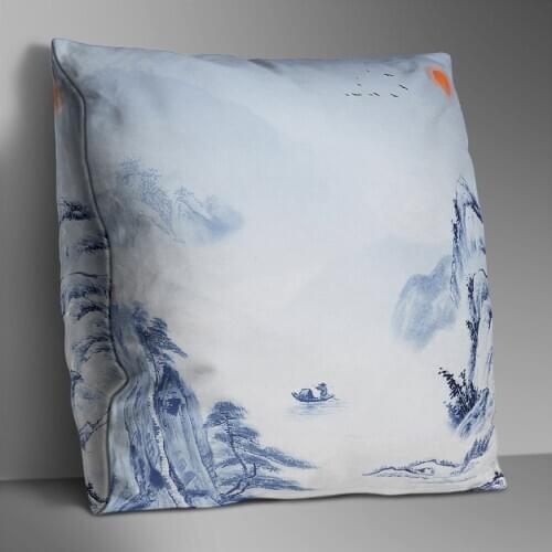 Draw Patterns Double Side Print Cushion Cover Polyester Decorative for Sofa Seat Soft Throw Pillow Case Cover 45x45cm