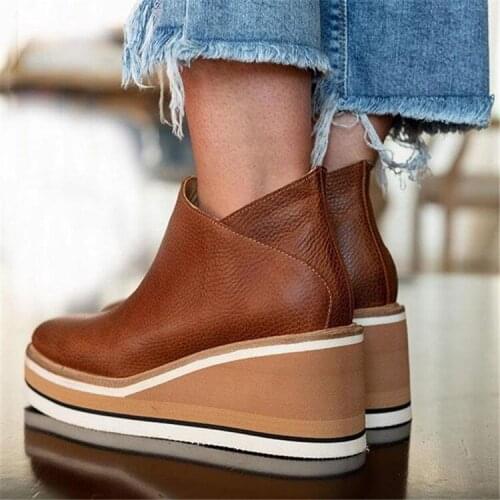 EXCARGO Women's Wedge Ankle Boots
