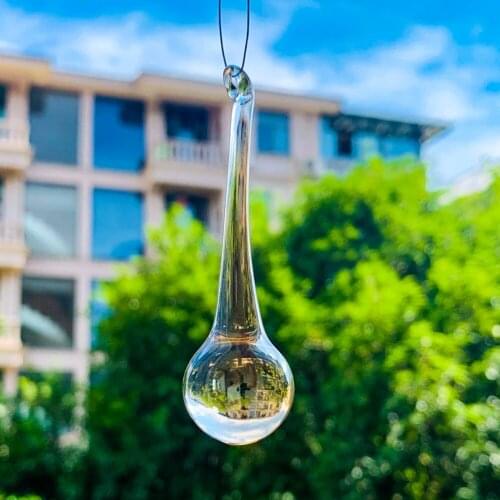 2PC Water Drop Crystal Prism Chandelier Refractng Suncatcher DIY Wedding Ceilng Prop Curtain Make Accessory Vase Petri Dish 80MM