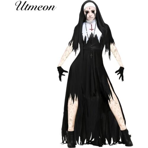 Costumes for Women Adult Costume Sexy Halloween Costumes for Women Scary Costumes Cosplay Nun Costume