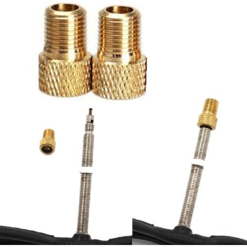 Brass Adaptor Presta Schrader Bicycle Valve Converter Gold Bike Pump Connector Cycling Accessories Tapa Valvula Bicicleta #W5