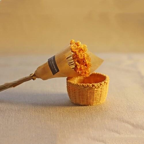 1/3pcs Dollhouse Miniature 1/12 Scale Simulation Storage Basket Pretend Play Blyth Barbies Doll House Furniture Decoration Toys