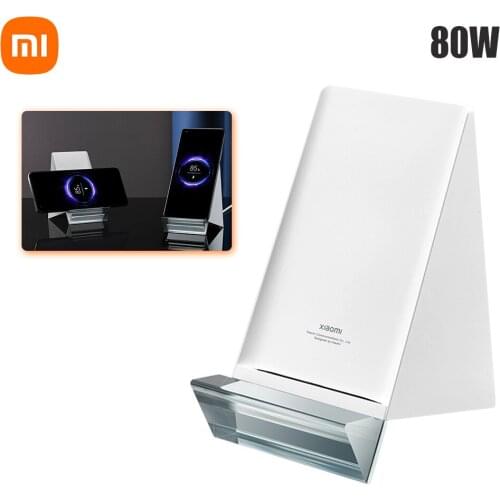 Xiaomi Mi 80W Wireless Charging Stand Set Fast Wireless Charger Wireless Charging Station Dock Compatible Samsung/Xiaomi/Huawei