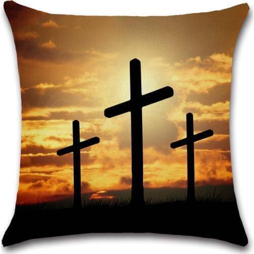 Art cross Christian religion cushion cover Sofa Pillow case Car Chair house party Decoration for home house children friend gift