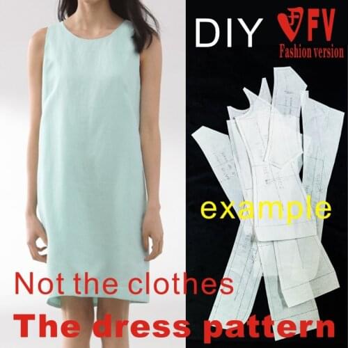 Garment pattern Dresses Sewing Pattern Template Cutting drawing Clothing DIY ((Not selling clothes)) BLQ- 134