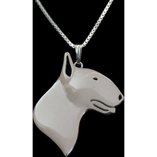 Bull terrier necklace dog pet lover pendant jewelry golden two colors plated in stock fast delivery