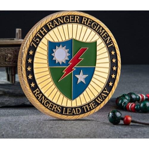 U.S. Military Commemorative Coins Military Challenge Coins Embossed Crafts Medal of Honor Rangers Lead the Way Collection