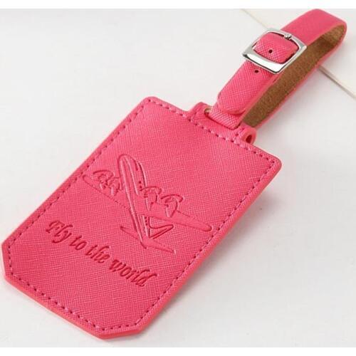 Personalized Airplane Suitcase Leather Luggage Tag Label Bag Pendant Handbag Travel Accessories Name ID Address Tags LT09A