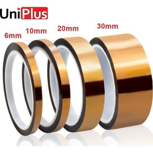 For Kapton Tape 6mm 10mm 20mm 30mm Polyimide Golden Finger High Temperature Heat Tapes Electronic Industry Sticker 100ft 33m
