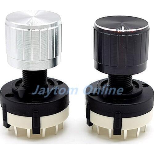 1pc RS26 2 Pole 6 Position Selectable Band Rotary Channel Selector Switch With Caps Single Deck Rotary Switch Band Selector