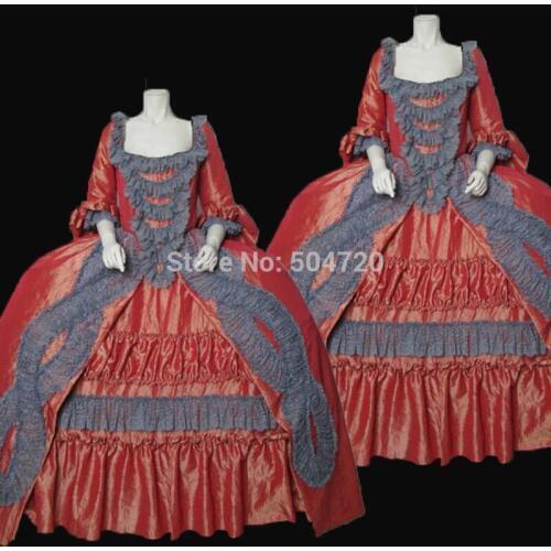 Tailored!NEW Royal 18 Century French Duchess Retro medieval Renaissance Reenactment Theatre Civil war Victorian dress HL-350