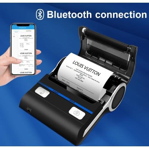Milestone 80mm bluetooth thermal printer Receipt wilreless bill 3 inch Mobile Android IOS Mini small Printer portable P8001