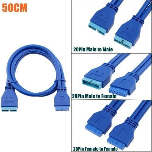 USB 3.0 cable 20Pin male to female / male to male / female to female extension cable 20Pin / 19Pin 0.5 m