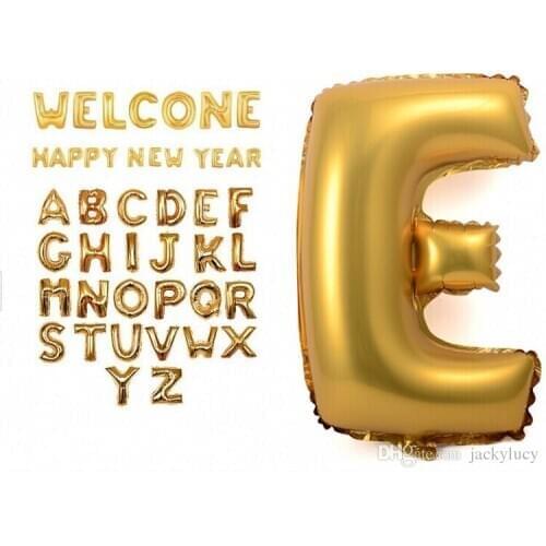 16 Inch Gold Silver Alphabet Helium Aluminum Foil Balloon 26 Letters Wedding Christmas Birthday Baby Shower Party Decoration