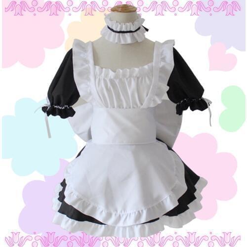 Japanese Anime Yosuga No Sora Maid Dress Cosplay Kasugano Sora Cute Maid Costume Lovely For Girls Women
