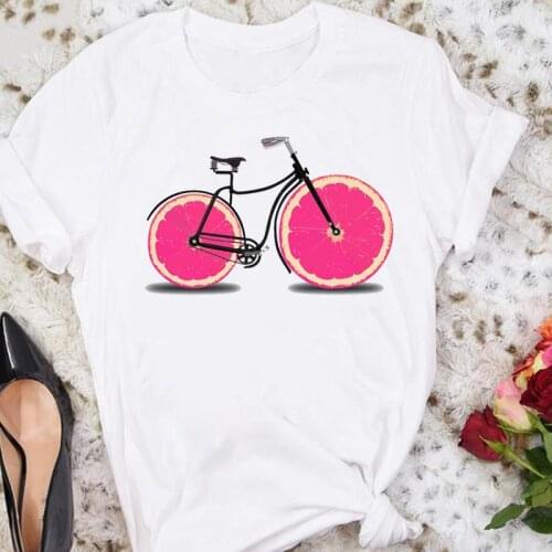 2021 Women Cartoon Orange Cute Clothing Short Sleeve Summer Tshirts Fashion Clothes Stylish T Top Lady Print Tee T-Shirt