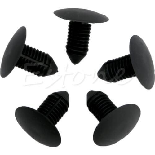 20 x Car Bumper Fender Plastic Rivets 10mm Hole Black Fasteners for Ford New