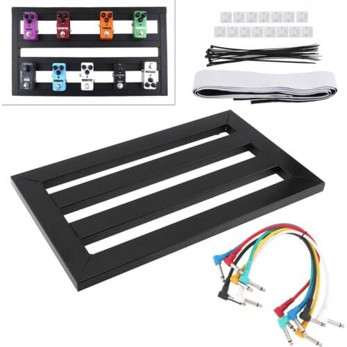 47 x 27cm Guitar Pedal Board Setup Style DIY Guitar Effect Pedalboard with 6pcs 22cm Patch Cable
