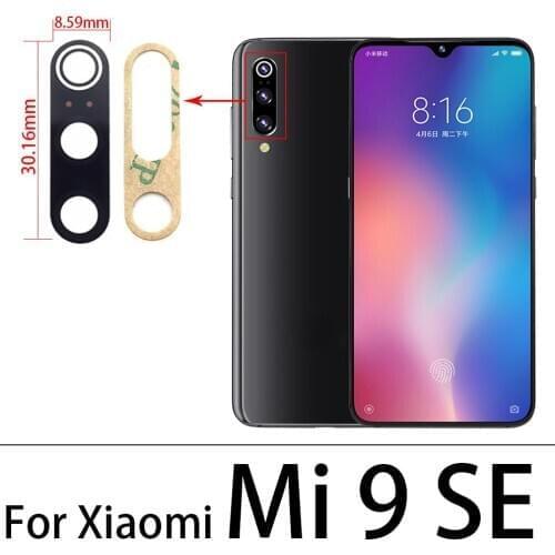 50 Pcs/Lot,New Glass Camera Lens with Tape For Xiaomi Mi 9 lite Mi9 Se Replacement