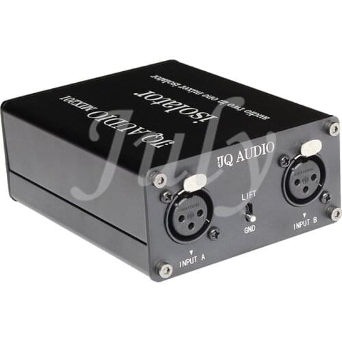JQ AUDIO MIX201 Audio Mixer Two In One Out Mixing Audio Signal Isolation Mixer with Floating Switch Switch Impedance: 600Ω