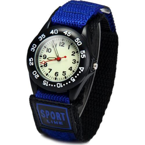 New arrival cute 3D cartoon nylon strap watch birthday Christmas gift girls boys wristwatch Glow