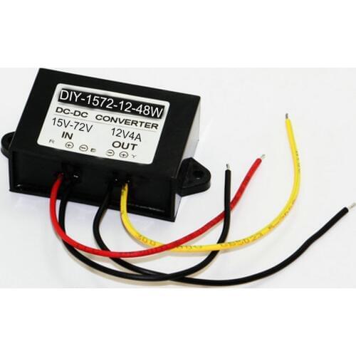 Dc 24v 36v 48v 60v (15v-72v) to 12V 4A 48W DC-DC Converter Step Down Buck Module Power Supply F Electric Storage Battery Car