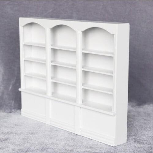 1/12 Wood Doll House Dollhouse Bookcase Model Pretend Role Play Accessories